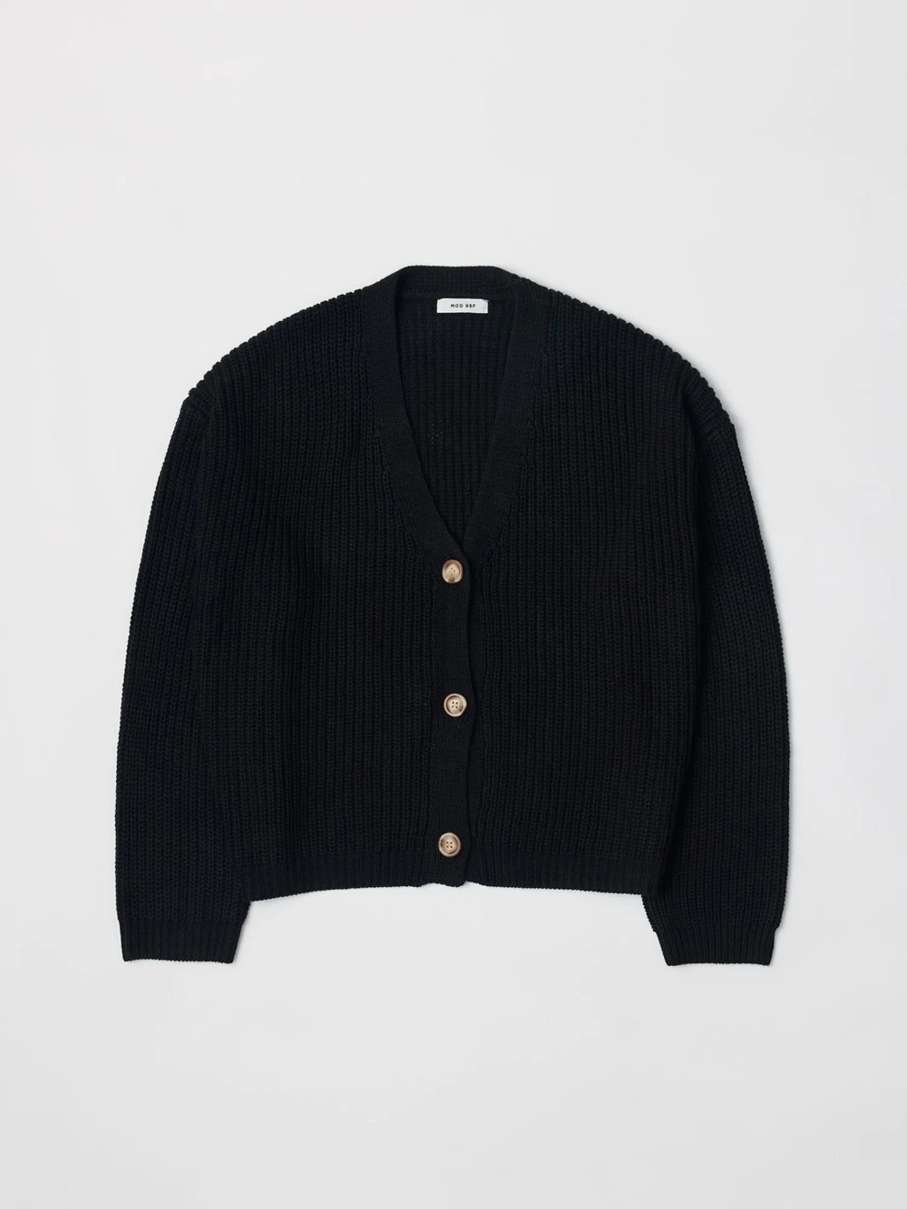 Women’s Black V-Neck Chunky Cardigan Sweater